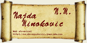 Najda Minoković vizit kartica